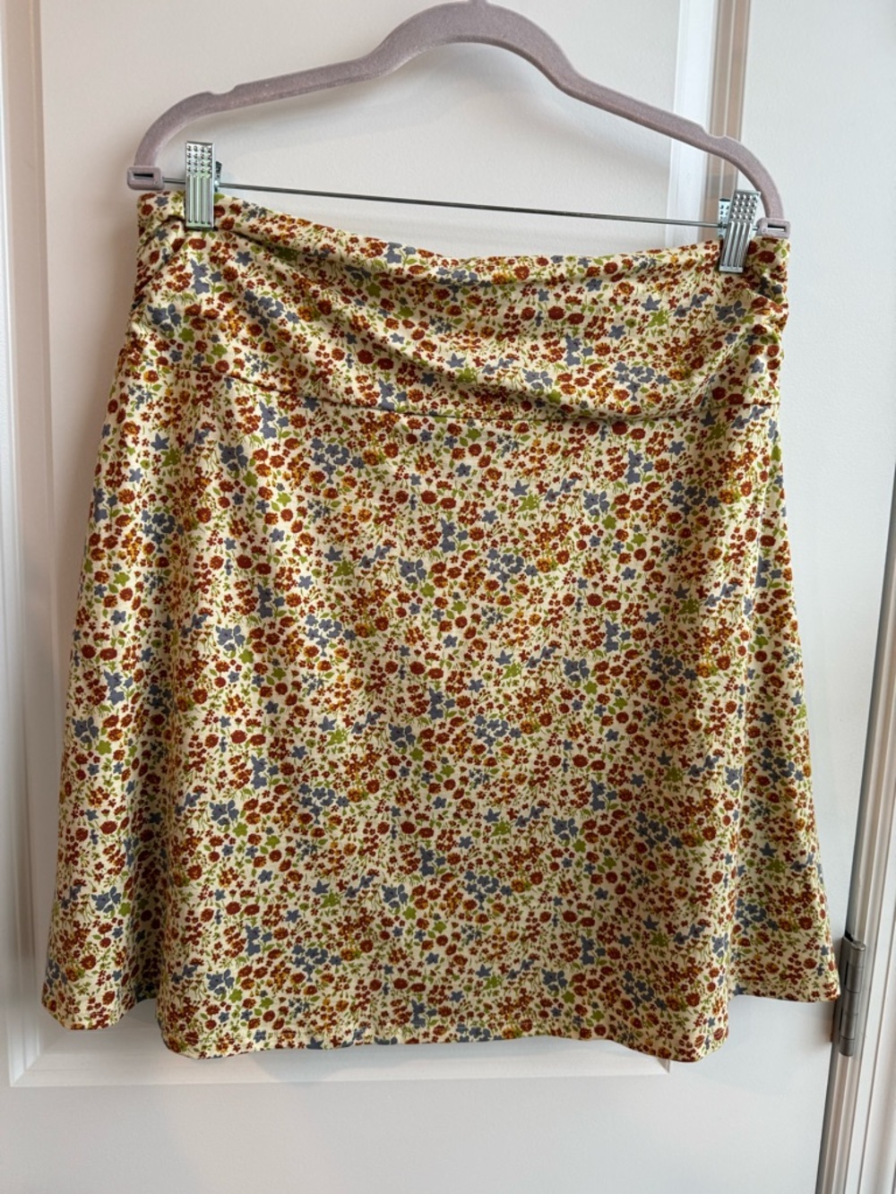 Toad & Co Chaka Skirt Ditsy Floral Butter Yellow Outdoor Hiking Camping Large - Picture 3 of 8